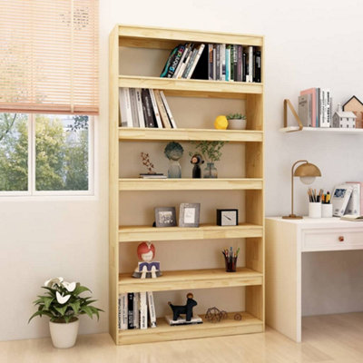 Vidaxl Book Cabinet/room Divider 100X30X200 Cm Solid Pinewood