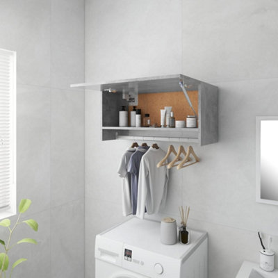 Vidaxl Wardrobe - Concrete Grey - 70x32.5x35 Cm - Engineered Wood - Image 3
