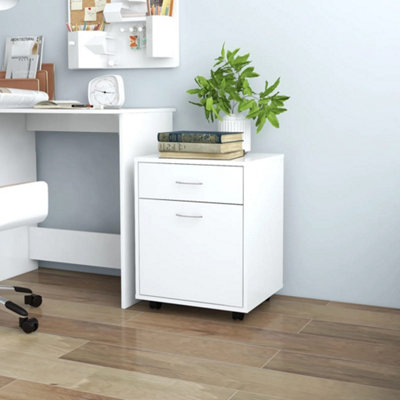 VIDAXL Storage Cabinet Extra Small White Engineered Wood - Image 3