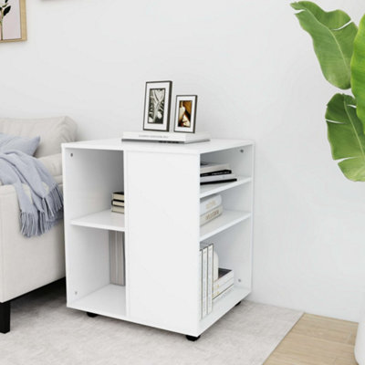 B&Q -  Rolling Cabinet White 60X53X72 Cm Engineered Wood