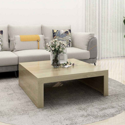 B&Q -  Coffee Table Sonoma Oak 100X100X35 Cm Engineered Wood