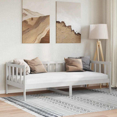 Vidaxl Day Bed Without Mattress White Solid Wood Pine 90X200Cm Day Beds from B&Q
