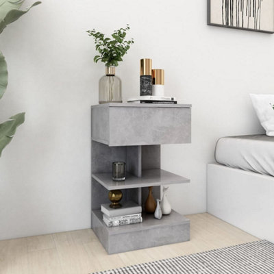 Vidaxl Bedside Cabinet Concrete Grey 40X35X65 Cm Engineered Wood from B&Q