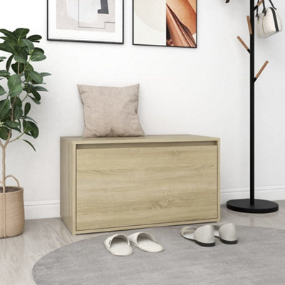Vidaxl Hall Bench 80X40X45 Cm Sonoma Oak Engineered Wood from B&Q