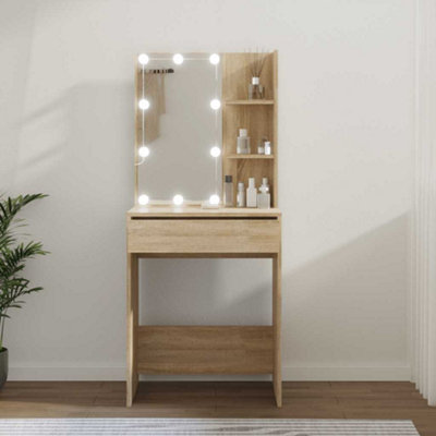 Vidaxl Dressing Table With Led Sonoma Oak 60X40X140 Cm from B&Q