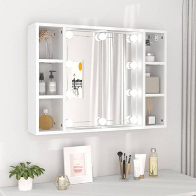 B&Q -  Mirror Cabinet With Led White 76X15X55 Cm