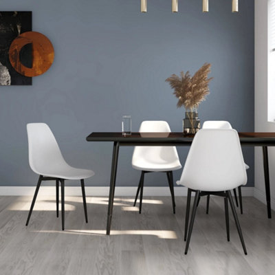 Vidaxl White Dining Chairs Pcs Pp Size 4