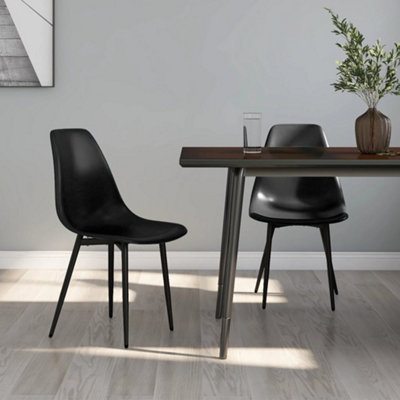 Vidaxl Dining Chairs 2 Pcs Black Pp Dining Chairs from B&Q