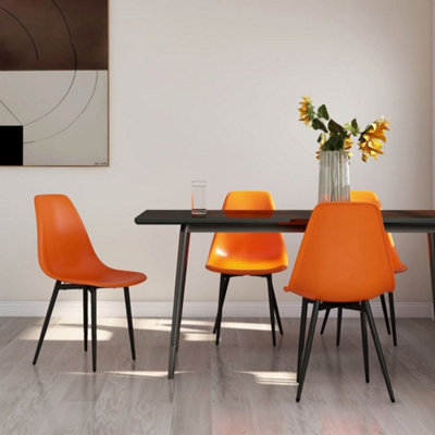 Vidaxl Dining Chairs 4 Pcs Orange Pp Dining Chairs from B&Q