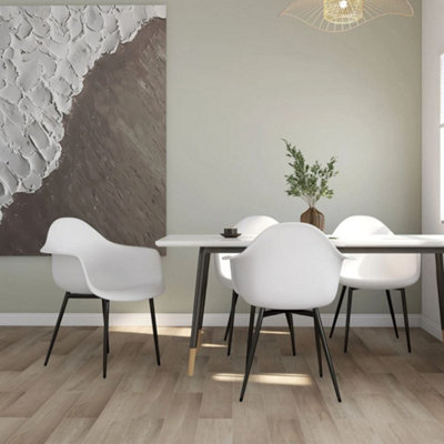 Vidaxl Dining Chairs 4 Pcs White Pp from B&Q