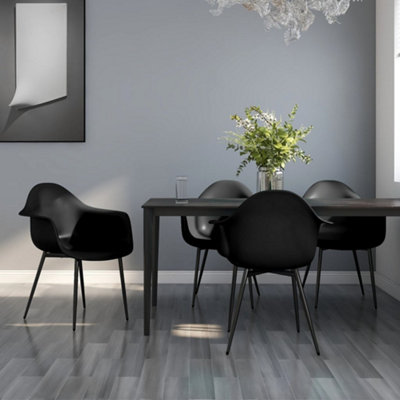 Vidaxl Dining Chairs 4 Pcs Black Pp Dining Chairs from B&Q