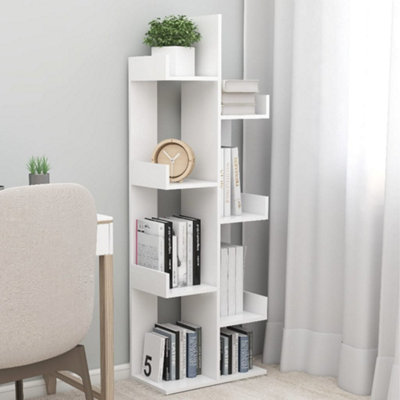 B&Q -  Book Cabinet White 48X25.5X140 Cm Engineered Wood