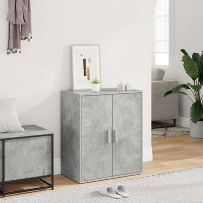 Vidaxl Shoe Cabinet Concrete Grey Engineered Wood Shoe Rack Organiser Cabinet - Image 3
