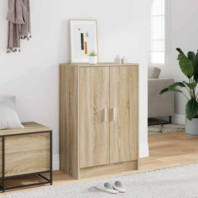 Vidaxl Shoe Cabinet Sonoma Oak 60X35X92 Cm Engineered Wood from B&Q