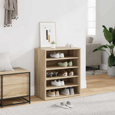 Vidaxl Shoe Cabinet Sonoma Oak 60X35X70 Cm Engineered Wood from B&Q