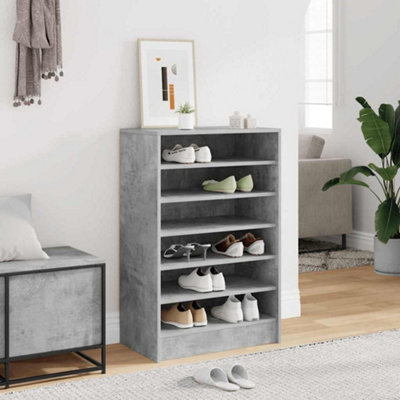 Vidaxl Shoe Cabinet Concrete Grey 60X35X92 Cm Engineered Wood from B&Q
