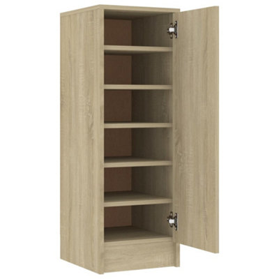Vidaxl Shoe Cabinet Sonoma Oak 32X35X92 Cm Engineered Wood from B&Q