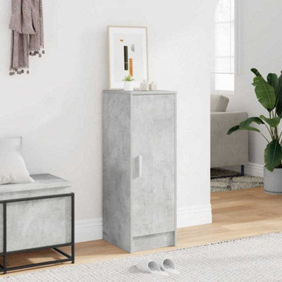 B&Q -  Shoe Cabinet Concrete Grey 32X35X92 Cm Engineered Wood