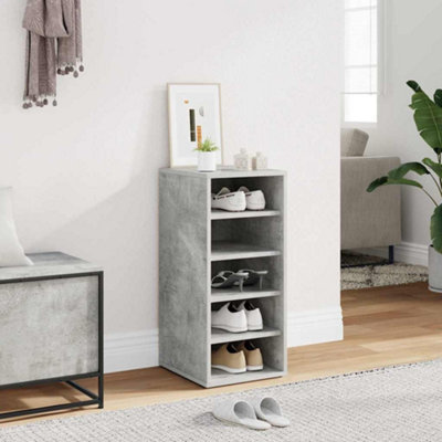 Vidaxl Shoe Cabinet Concrete 31.5X35x70 Cm Engineered Wood Grey