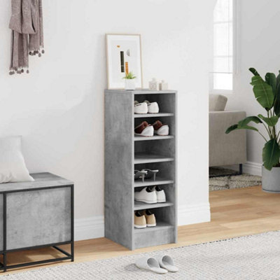 B&Q -  Shoe Cabinet Concrete Grey 31.5X35X90 Cm Engineered Wood