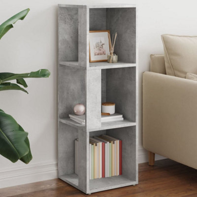 Vidaxl Corner Cabinet Concrete Grey Engineered Wood Home Book Storage Cabinet - Image 3