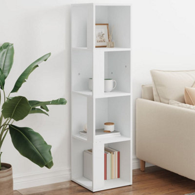 VidaXL Corner Cabinet White 33x33x132 cm Engineered Wood Storage Unit - Image 3