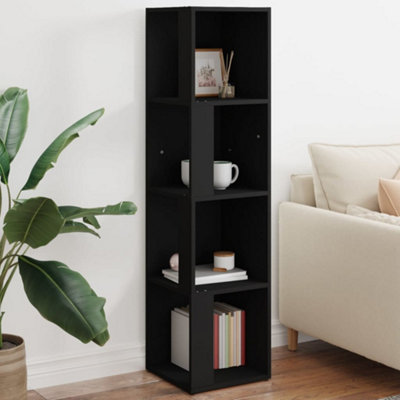 B&Q -  Corner Cabinet Black 33X33X132 Cm Engineered Wood