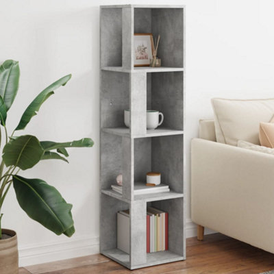 Vidaxl Corner Cabinet Concrete 33X33x132 Cm Engineered Wood Grey
