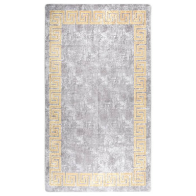 B&Q -  Rug Washable 190X300 Cm Grey Anti Slip