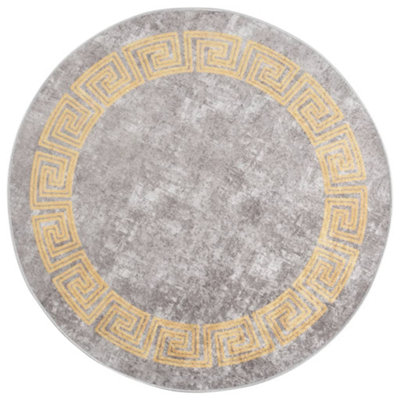 B&Q -  Rug Washable 120 Cm Grey Anti Slip