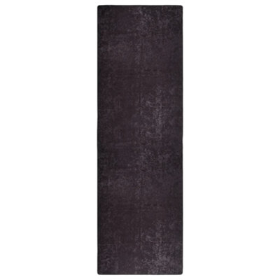 B&Q -  Rug Washable 80X300 Cm Anthracite Anti Slip