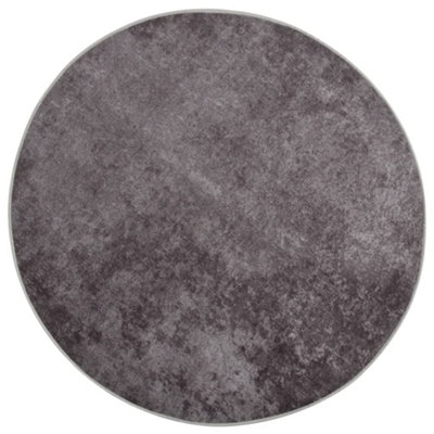 B&Q -  Rug Washable 120 Cm Grey Anti Slip