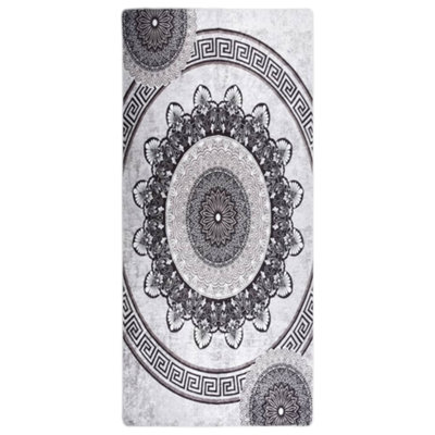 B&Q -  Rug Washable 80X300 Cm Multicolour Anti Slip