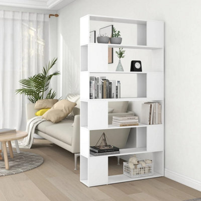 VidaXL Room Divider Book Cabinet White 100x24x188 cm - Image 3