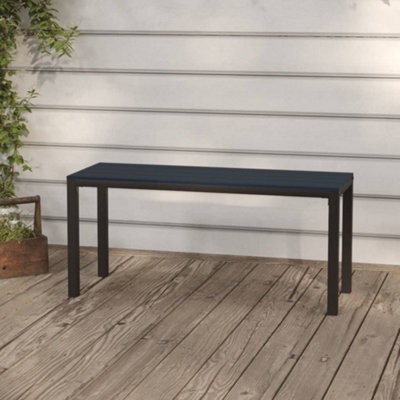 Vidaxl Garden Bench 110 Cm Steel And Wpc Black from B&Q