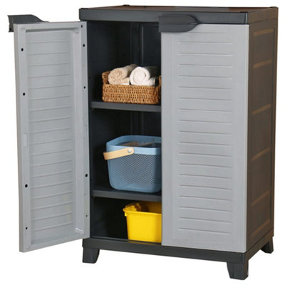 Vidaxl Plastic Cabinet Home Organiser Storage Locker Rack Cabinet Cupboard - Image 3