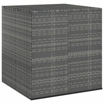 Vidaxl Garden Cushion Box Pe Rattan 100X97.5X104 Cm Grey