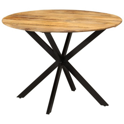 Vidaxl Dining Table 110X78 Cm Solid Wood Mango And Steel from B&Q