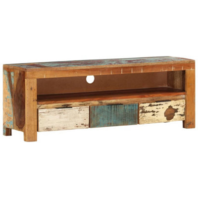B&Q -  Tv Cabinet 110X30X40 Cm Solid Reclaimed Wood