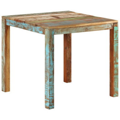 B&Q -  Dining Table 82X80X76 Cm Solid Reclaimed Wood