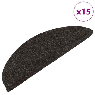 Vidaxl Stair Mats Self-Adhesive 15 Pcs 56X17X3 Cm Black from B&Q