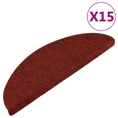 Vidaxl Stair Mats Self-Adhesive 15 Pcs 56X17X3 Cm Red from B&Q
