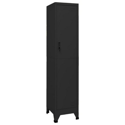 Vidaxl Locker Cabinet 38X45x180 Cm Steel Black