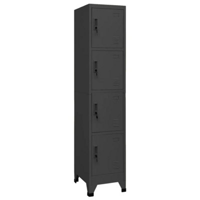 Vidaxl Anthracite Locker Cabinet 38X45x180 Cm Steel