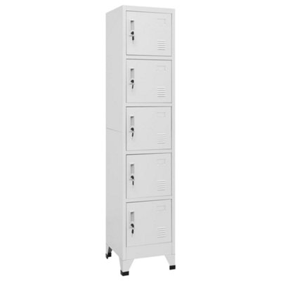 Vidaxl Light/Grey Locker Cabinet 38X40x180 Cm Steel