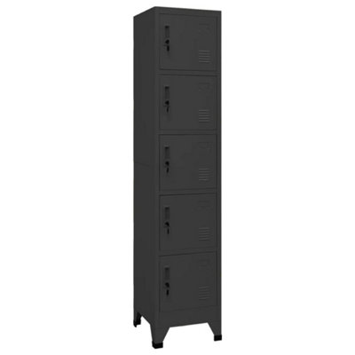 Vidaxl Locker Cabinet Anthracite 38X40X180 Cm Steel from B&Q