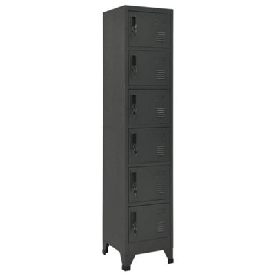 Vidaxl Locker Cabinet Anthracite 38X40X180 Cm Steel from B&Q