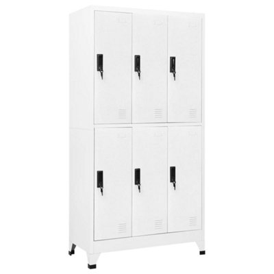 Vidaxl Locker Cabinet 90X45x180 Cm Steel White