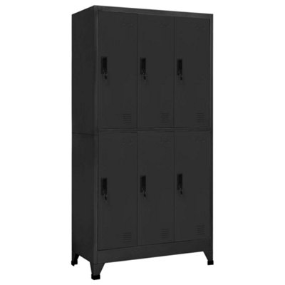 Vidaxl Locker Cabinet 90X45x180 Cm Steel Anthracite