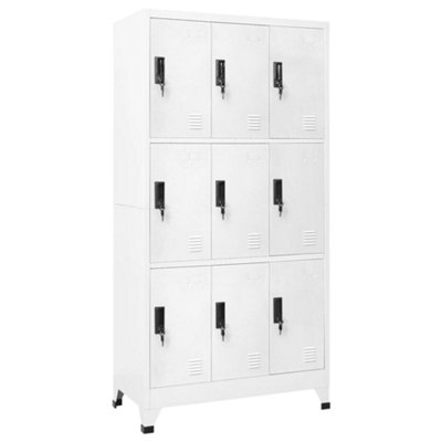 Vidaxl Locker Cabinet 90X45x180 Cm Steel White